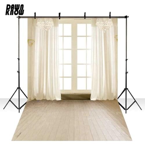 DAWNKNOW Vinyl Photography Backdrop Floor Curtain Window Photocall Background For Wedding Indoor Photo Studio S1952