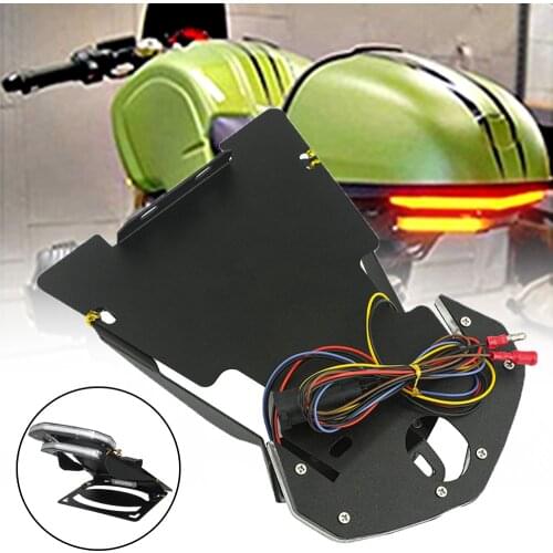 For BMW R NINE T R9T Pure Racer Urban G/S Scrambler 2020 License Plate Holder Rear LED Turn Signal Stop Brake Tail Light Bracket