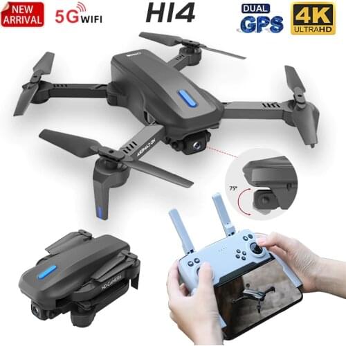 RC Drone H14 GPS 4k HD Dual Camera 2.4G/5G WIFI FPV 75 Degree Electric Adjustment Headless Mode Foldable Quadcopter Helicopter