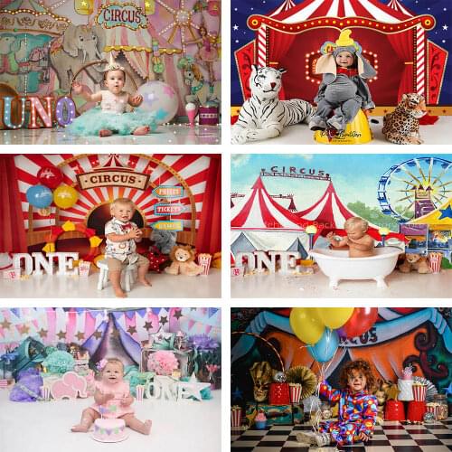 Mehofond Photography Background Circus Tent Carnival Baby Shower Kids Child Birthday Party Portrait Backdrop Photo Studio Props