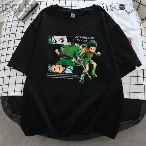 Anime Hunter X Hunter Gon Freecss T Shirt Women Men Short Sleeves Summer Cotton T Shirt Manga Graphic T-shirt Streetswear Tops