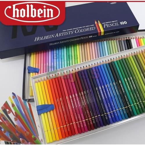 Holbein ARTTSTS' COLORED FPENCIL,50/100/150 Color,paper Box Set,Fine,smooth Colored Lead: Rich Color Made with Lghtfast Plgmsent
