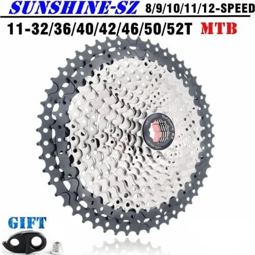 SUNSHINE Cassette 10/11/12 SPEED 11-50T 11-46T 11-42T 10 11 12 Speed MTB Bike Cassette Free wheel Compatible SHIMANO SRAM