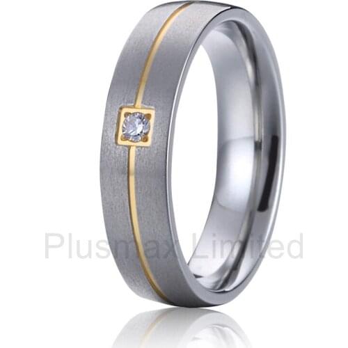 Anel feminino ouro Western countries engraved lifetime collection titanium jewelry women wedding band promise rings