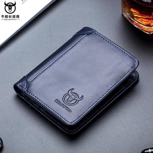 Wallet Mens Leather Multifunctional Business Casual Mens Wallet Short First Layer Cowhide Wallet Card Case