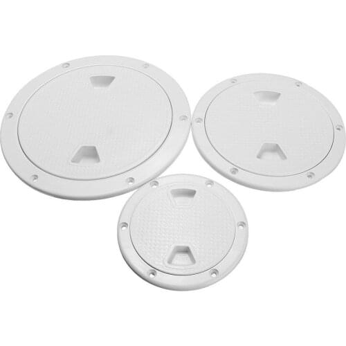 4/6/8 Inch Round Deck Cover Yacht Inspection Hole White Hatch Non-slip Hand Hole Cover Inspection Work Cover Hatch Boat Cover