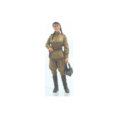 Scale Models 1/35 WW2 Soviet female WWII Figure Resin Model Kit Free Shipping