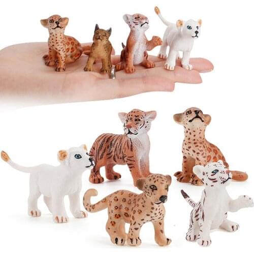 Simulation Wild Zoo Lion Tiger Animals Action Figures Model Educational Toy Cognition Toy for Play