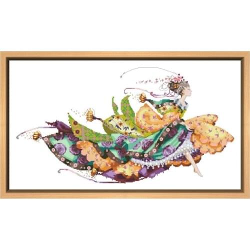 Princess Eliana cross stitch kits fairy lady aida fabric 18ct 14ct 11ct counted white cotton thread embroidery kits DIY craft