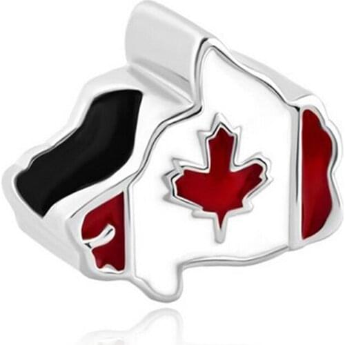 Wholesale 10 Pieces Feminine Jewelry, DIY Beads, American Flag, British Flag, Enamel Epoxy Multinational Flags Amulet Beads