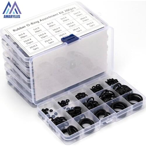 PCP Paintball NBR Rubber Sealing O-rings OD 6mm-35mm CS 1mm 1.5mm 1.9mm 2.4mm 3.1mm Gasket Replacements Kit 94-225pcs/set S3