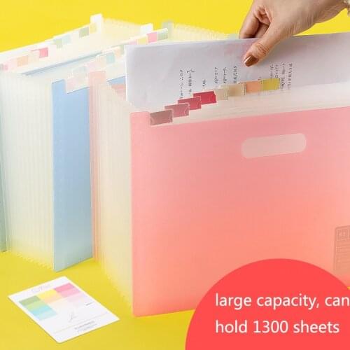 Plastic Document Pocket Expanding File Folder A4 Paper Bag Document Folders Fireproof Bag Organizer Documents Paper Organizer