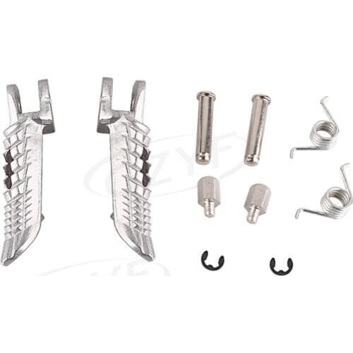 Motorcycle Front Foot Peg Footrest for Suzuki GSXR 600 750 1000 2001-2014 Silver