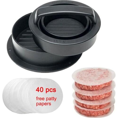 Burger Press Meat Pie Press Stuffed Burger Mold Maker Hamburger Baking Paper Liners Patty Pastry Tools BBQ Kitchen Accessories
