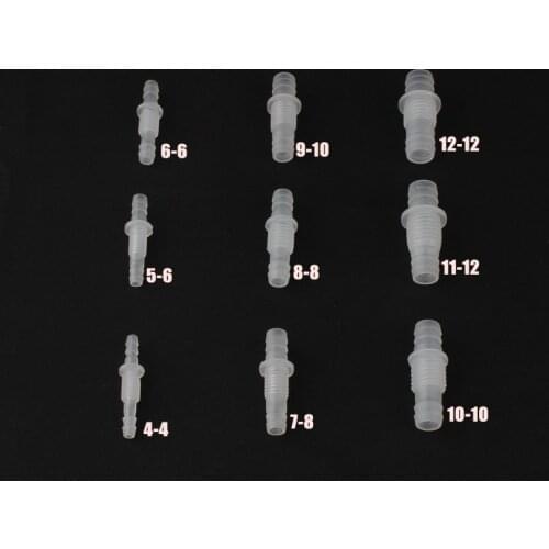 5/10/50/100pcs PP Straight Connector M16 M14 Thread Hex Nut Aquarium Fish Tank Fittings Pump Hose Connector Pagoda Joints