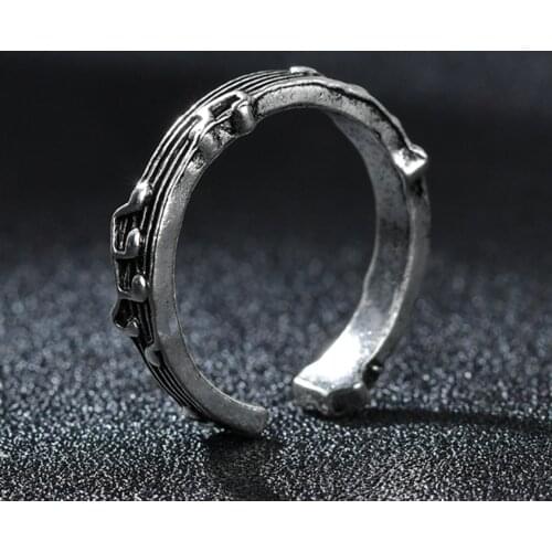 Adjustable Size Korean Style Music Note Open Rings Fashion Jewelry Vintage Opening Tail Ring Ladies Party Lovers Gift Cocktail
