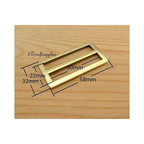 Strap adjuster rectangle sliders alloy anti brass 50 mm 2 inch 10pcs U26