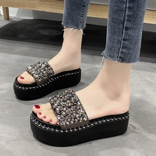 Platform Sandals Wedges Shoes for Women Slippers Bling Shoes Sandal Heels Women Shoes Summer Slipers Chaussure Plateforme