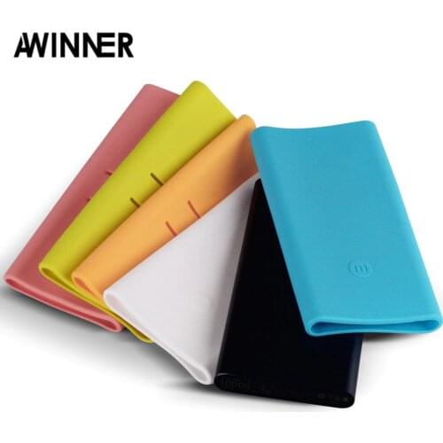 Silicone Protector Case Cover Skin Sleeve Bag for New Xiaomi Xiao Mi 2 10000mAh Dual USB Power Bank Powerbank Accessory colorful