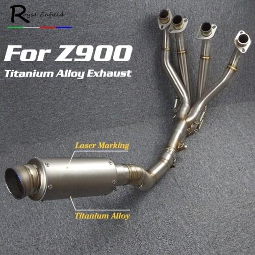 Slip-On For KAWASAKI Z900 2017-2019 Motorcycle Exhaust Headers Elbow Full Pipe Muffler With Laser Mark DB Killer (Not Z900e/a2