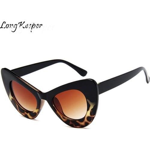 Long Keeper New Big Frame Sunglasses Women Cat Eye Glasses Fashion Brand Woman Sun glasses Vintage Oversized Gafas Feminino 5141