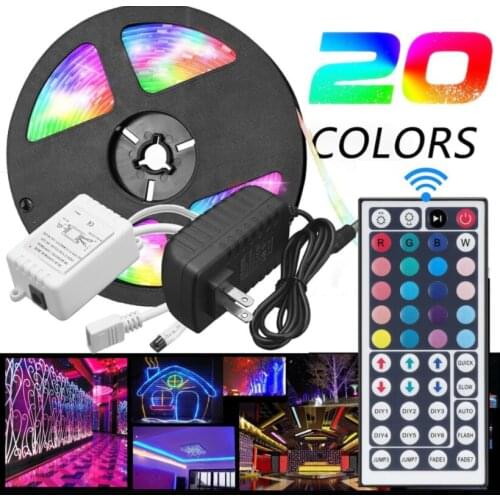LED Strip Light RGB Rope Lights IP65 for Bedroom Cars Christmas Party, 16.4ft 300leds Flexible Color Changing Ribbon