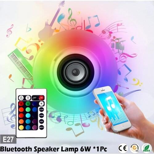 LED Music Bulb E27 Bar KTV Smart Light LED Speaker Colorful Wireless Bluetooth 4.0 Home Lamp Portable MINI Loudspeaker Audio