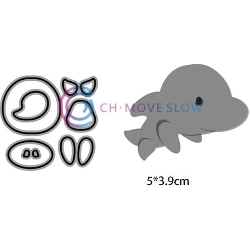 CH Dolphin Metal Cutting Dies Stencils for DIY Scrapbooking/photo Album stamps Decorative Embossing DIY Paper Card