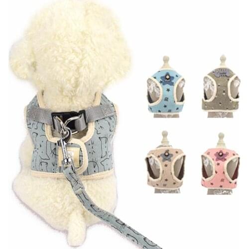 Pet Dog Cat Harness Leash Breathable Pet Vest Comfortable Small Medium Cat Dog Chest Strap Secure Traction Rope Pet Supplies