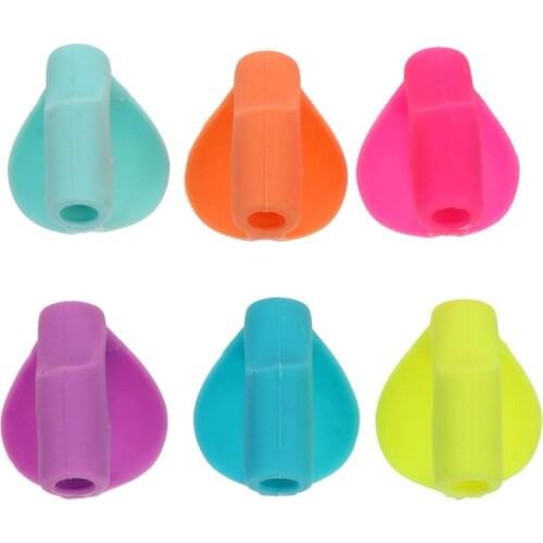 6Pcs Writing Posture Correction Aids Kid Pencil Holders Writing Aid Grips (Random Color)