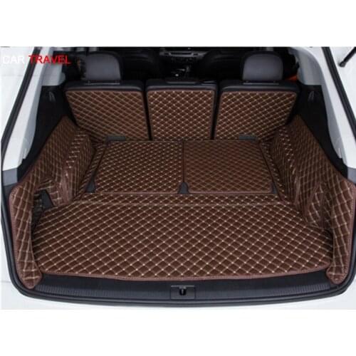 High quality! Special car trunk mats for Audi Q7 7 seats 2019 durable cargo liner boot carpets for Q7 -2015,Free shipping