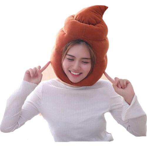 Japanese cute plush stool headgear hat plush toy hat stuffed toy cap