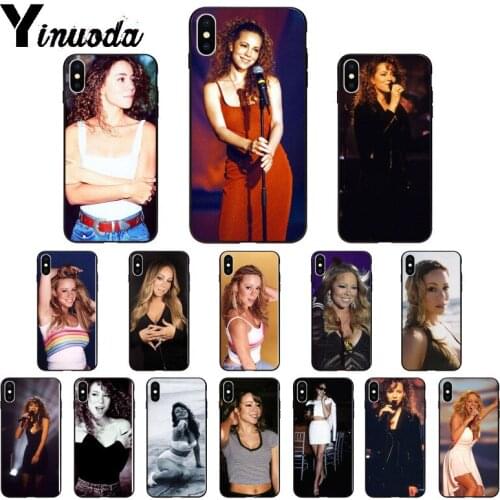 Yinuoda Mariah Carey TPU Soft black Phone Case Cover for iPhone X XS MAX 6 6s 7 7plus 8 8Plus 5 5S SE XR