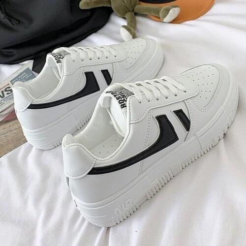 2021 Hot White Sneakers Women Shoes Ladies Casual Platform Sneakers Women Vulcanized Shoes Breathable Female Flats Plus Size 42
