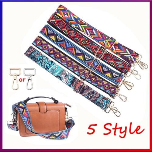 1Pcs Bag Handle Strap For Women Rainbow Handbag Accessories Removable DIY Shoulder Cross Body Messenger Nylon Bag Straps
