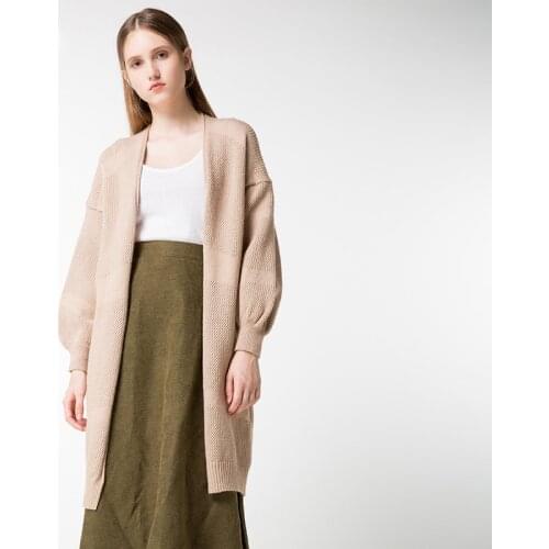 High quality Autumn Winter Fashion Women Long Sleeve loose knitting cardigan sweater Womens Knitted Female Cardigan pull femme