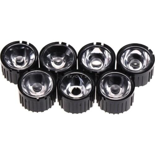10 Pcs 5/15/30/45/60/90/120 Degree Lens Reflector Collimator w/ Holder For 1-5W LED