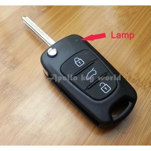 10PCS/lot For Car Key Shell Replacement Hyundai I30 IX35 Flip Folding Remote Key Case Blank Cover 3 Buttons
