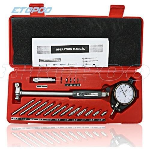 2" - 6" 0.001" Deep Engine Hole Measurement 50-160mm 0.01mm Dial Bore Indicator Gauge