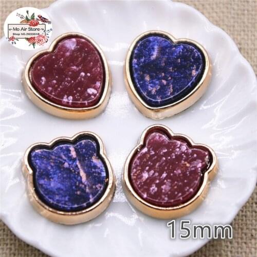 20pcs bear/heart Starry sky plastic flatback button bead decoration craft scrapbook accessories