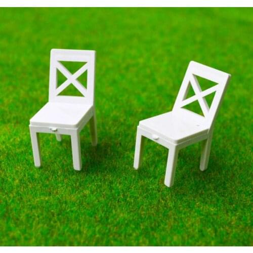 20pcs 1/20 1/25 1/30 ABS Plastic Miniature Model Chair DIY Building Sand Table Scene Production Materials Indoor Furniture