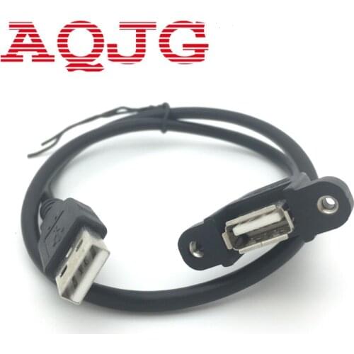 30CM USB 2.0 A Male to USB2.0 A Female Extension Molded Panel Mount Extention Port Cable USB 2.0 Male to Female Panel 1PC