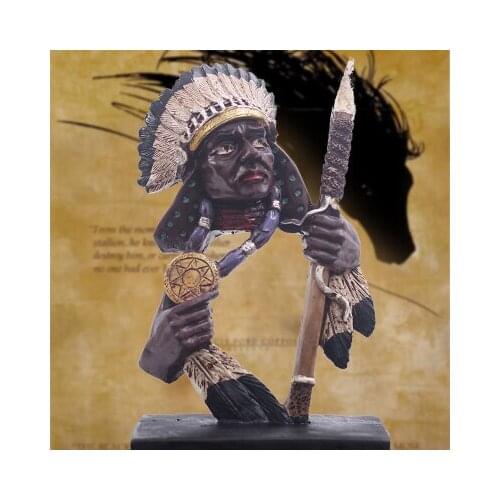 African warrior retro Take axe, bow and arrow crafts of wine cabinet Indian Home decoration indoor study furnishing