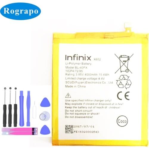 4000mAh Replacement Battery For Infinix Zero 4 plus 4+ X602 X574 BL-40FX BL 40FX Baterij Batterie Batteria Cell Phone Batteries