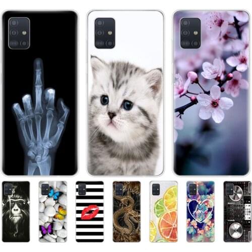 Phone case For Samsung Galaxy A51 Case soft Silicon Cover For Samsung A51 A515 6.5 inch coque bumper full 360 Protective fundas