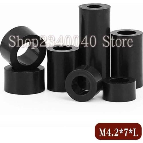 Black White ABS Nylon Non-Threaded Spacer Hollow Standoff Washer M4.2*3 5 8 10 12mm Insulated Hollow Standoff Washer