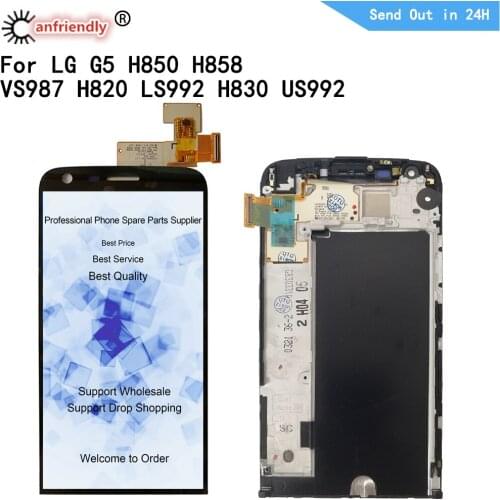 G5 IPS LCD 5.3" Display For LG G5 H850 H858 VS987 H820 LS992 H830 US992 Touch Panel Screen Digitizer With Frame Assembly
