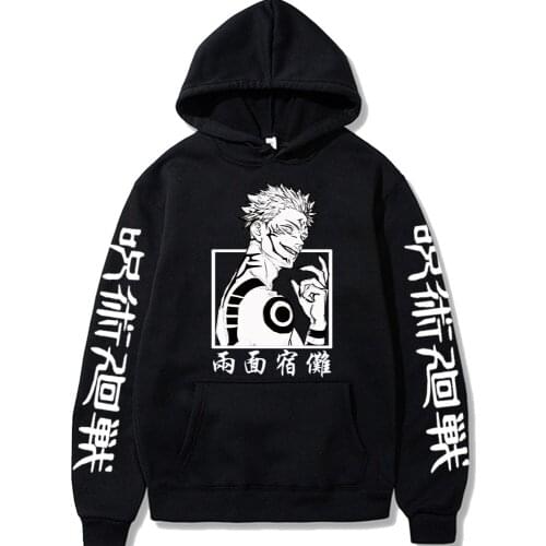 Jujutsu Kaisen Hot Anime Hoodie Pullover Tops Long Sleeve Hip Hop Harajuku Cotton Sweatshirt