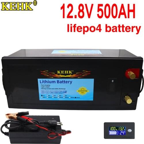 12V 500Ah LiFePO4 Lithium Iron Phosphate Battery With BMS For Golf cart EV RV Solar Energy Storage inverter boat motor +charger