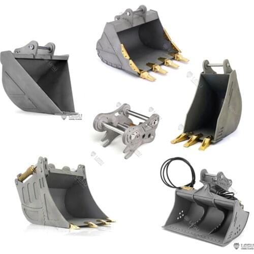 LESU Metal Buckets Grapple Fixed Mount for Upgrading 1/14 Hydraulic Cat 374 RC Excavator Toy
